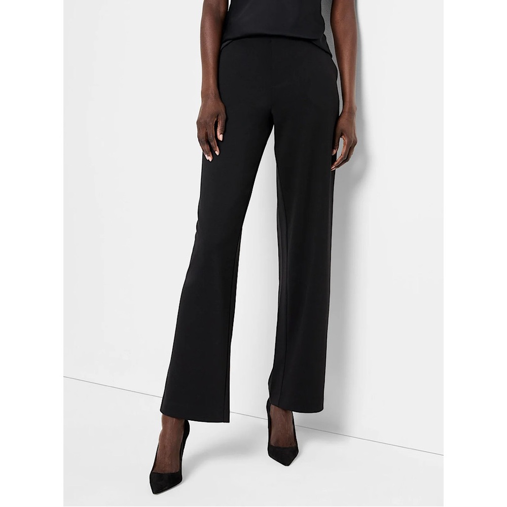 Nic + Zoe Drapy Ponte Wide Leg Pants Black 1X